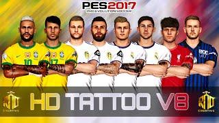 PES 2017 | UPDATE NEW HD TATTOO V8