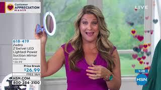 Zadro Z'Swivel LED Lighted Power Suction Mirror
