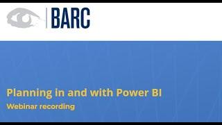 BARC Event: Planning with Power BI