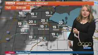 Snowfall brings slippery Monday, temps stay cold | WTOL 11 Weather