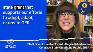 OE Awards Impact Stories – Alegría Ribadeneira on winning the Open Educator award