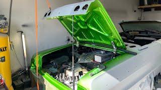 Painting Candy Green on the 1964 Impala Chop Top!