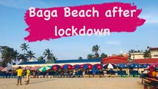 Baga Beach after the lockdown and Goa is open for tourism.