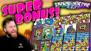 5 SCATTER SUPER BONUS in East Coast VS West Coast Slot