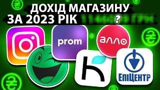 Звіт за 2023 рік Оборот в магазині одягу та гірлянд Скільки заробив Instagram Rozetka Prom Kasta