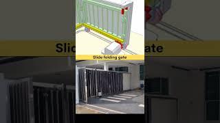 Slide Folding Gate  #3dprinting #cad #engineering #fabrication #designing #manufacturing #door #3d