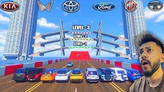 WHICH INDIAN SUV WILL JUMP ACROSS THE HIGHEST LEVEL BRIDGE | GTA 5 ABHISHEKKZ GAMING