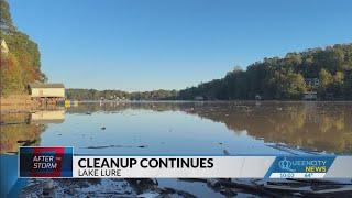 Cleanup continues for residents living along Lake Lure