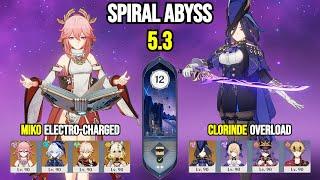 Miko Electro-Charged & Clorinde Overload | Genshin Impact Spiral Abyss 5.3