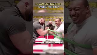 he's NOT BUDGING‼️ LEVAN SAGINASHVILI vs LARRY WHEELS #shorts #armwrestling