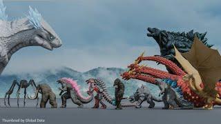 Shimo Vs Godzilla Monsters Size comparison 3D | 3d Animation Size Comparison