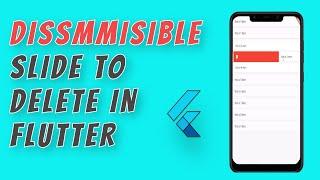 Implementing Slide to delete in Flutter with Dismissible widget