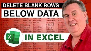 Excel - How To Delete Blank Rows At Bottom Of Excel - Episode 2436