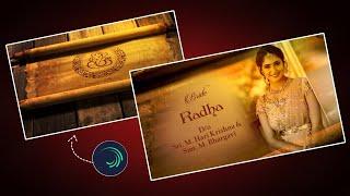 3D Cinematic Wedding Invitation Video Editing | Alight Motion Wedding Invitation Video Editing