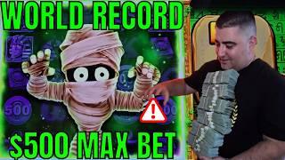 World RECORD BREAKING JACKPOT Ever On Mo Mummy Slot - $500 MAX BET