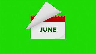 Calendar days and months pack Green Screen | 2D Animation | Green Screen | Free Download