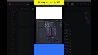 3D Text Effect Using text-shadow in CSS  HTML, CSS