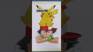 PIKACHUAnd ASH drawing #DEEPAK #DRAWING