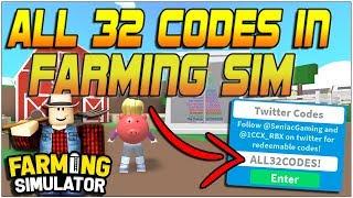 EVERY ROBLOX FARMING SIMULATOR CODE!