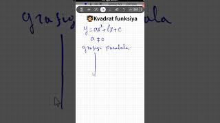 Kvadrat funksiya. qiziqarli matematika