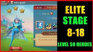 Lords mobile Elite Stage 8-18 f2p using level 59 heroes