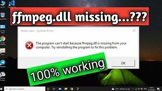 How to Fix "the code execution cannot proceed because ffmpeg.dll was not found"? || COMPUTER MASTER