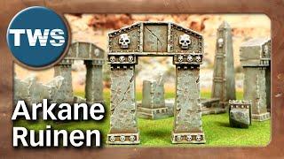 How to paint Arcane Ruins for Warhammer The Old World (tutorial, stippling technique, walls, TWS)