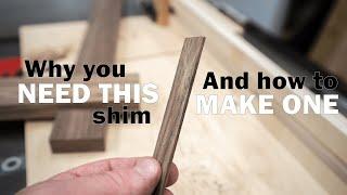 Make Perfect Blade-Width Shims WITHOUT Measuring! / How To Make Splines On The Table Saw