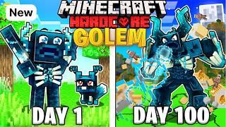 I Survived 100 Days as a WARDEN GOLEM in HARDCORE Minecraft