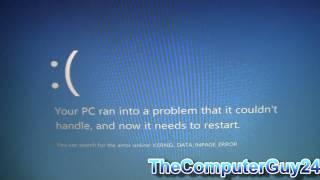 Windows 8 Stop Error Screen