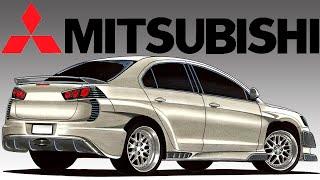 How to draw Mitsubishi Lancer | Как нарисовать Мицубиси Лансер | Realistic drawing Mitsubishi Lancer