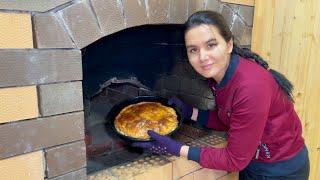 Russia village life Cooking pumpkin pie / My life in Russia