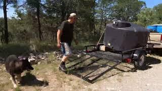 Off Grid Tiny Life! S1, EP04 - Touring the land and setting water tank