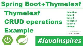 Spring Boot + Thymeleaf Datatable - CRUD Operations Example | Java Inspires