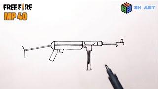 Hướng dẫn vẽ MP40 | How to draw MP40 | Free fire