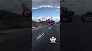 Accident Livada (Cluj) cu motocicleta si autoturism, elicopter SMURD 12 09 2024