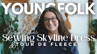 Knitting Podcast: 2nd Darjeeling, Sewing Skyline Dress & Spinning For Tour de Fleece