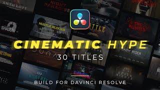 Cinematic Hype Title Pack for Davinci Resolve