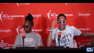 A'ja Wilson/Chelsea Gray postgame | Las Vegas Aces eliminated in 76-62 Game 4 loss to NY Liberty