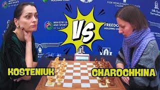 Kosteniuk VS Charochkina || Women's World Blitz Chess 2023 - R12