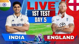 Live: IND vs ENG 1st Test Match, India vs England 1st Test Day 5 | Live Cricket Score & Commentary