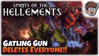 GATLING GUN DELETES EVERYONE!! | Spirits of the Hellements TD | 3