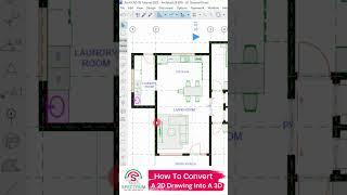 How To Convert A 2D Drawing Into A 3D Drawing  #shorts #tutorial  #archicad26 #virtualassistant