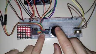 How to make Snake Game using Arduino Uno and 8x8 LED Matrix.  (Controlled by joystick)