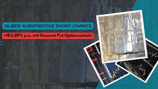 Silber: Kurzfristige Short-Chance // +182,89% p.a. mit Discount Put Optionsschein!