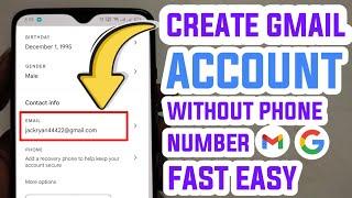 How to create gmail account without phone number [Easy Fast] Step by step Guide 2024 fix