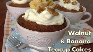 Walnut & Banana Teacup Cakes from Creative Cakes by Sharon