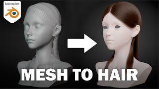 Convert Mesh to Hair in Blender (Geometry Nodes)