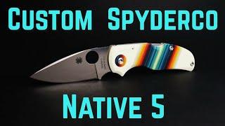 Creating A Custom Spyderco Native 5 Pocket Knife!!! #custom #handmade #edc