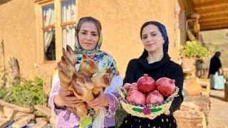 A Day in Iranian Mountain Village | Cooking Lamb Trotters Stew